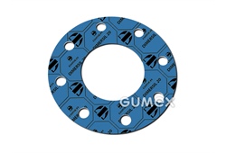 DIMERSIL 20, 0,5mm, 1500x1500mm, 100bar, NBR/Aramidfasern, +250°C (Dampf +200°C), blau, 